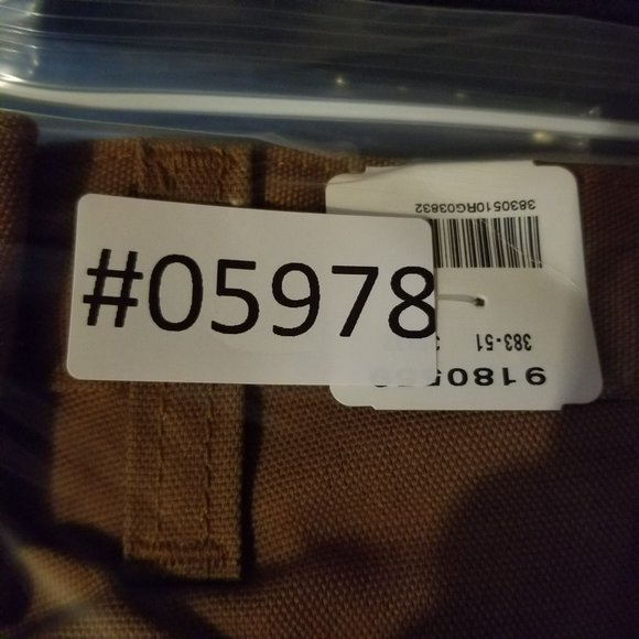 Carhartt Pants Mens 38x32 Brown High Rise Lightweight Canvas Dungaree Fit NWT - Picture 16 of 16